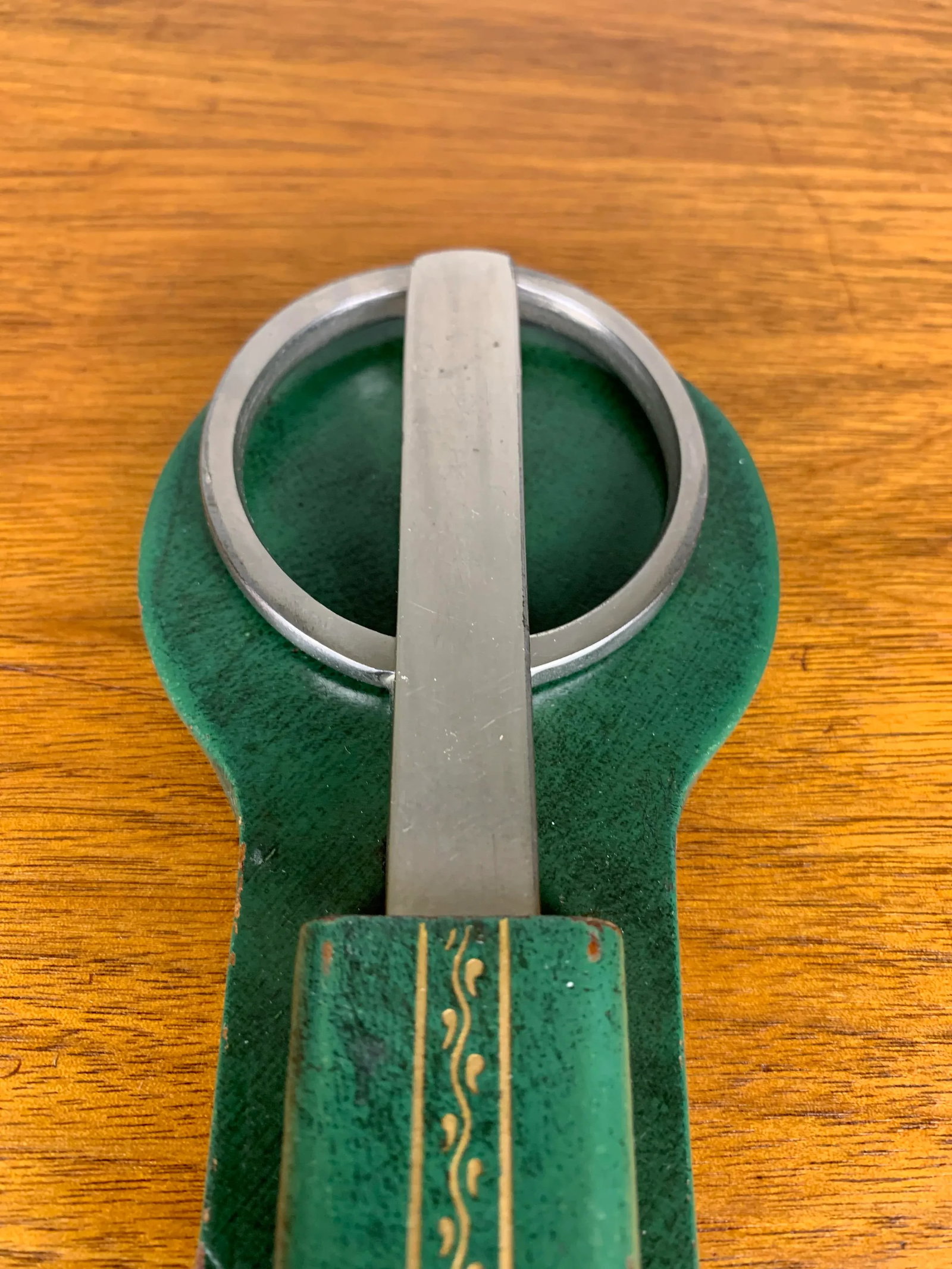 Scissor, Letter Opener, Leather Desk Set - 5