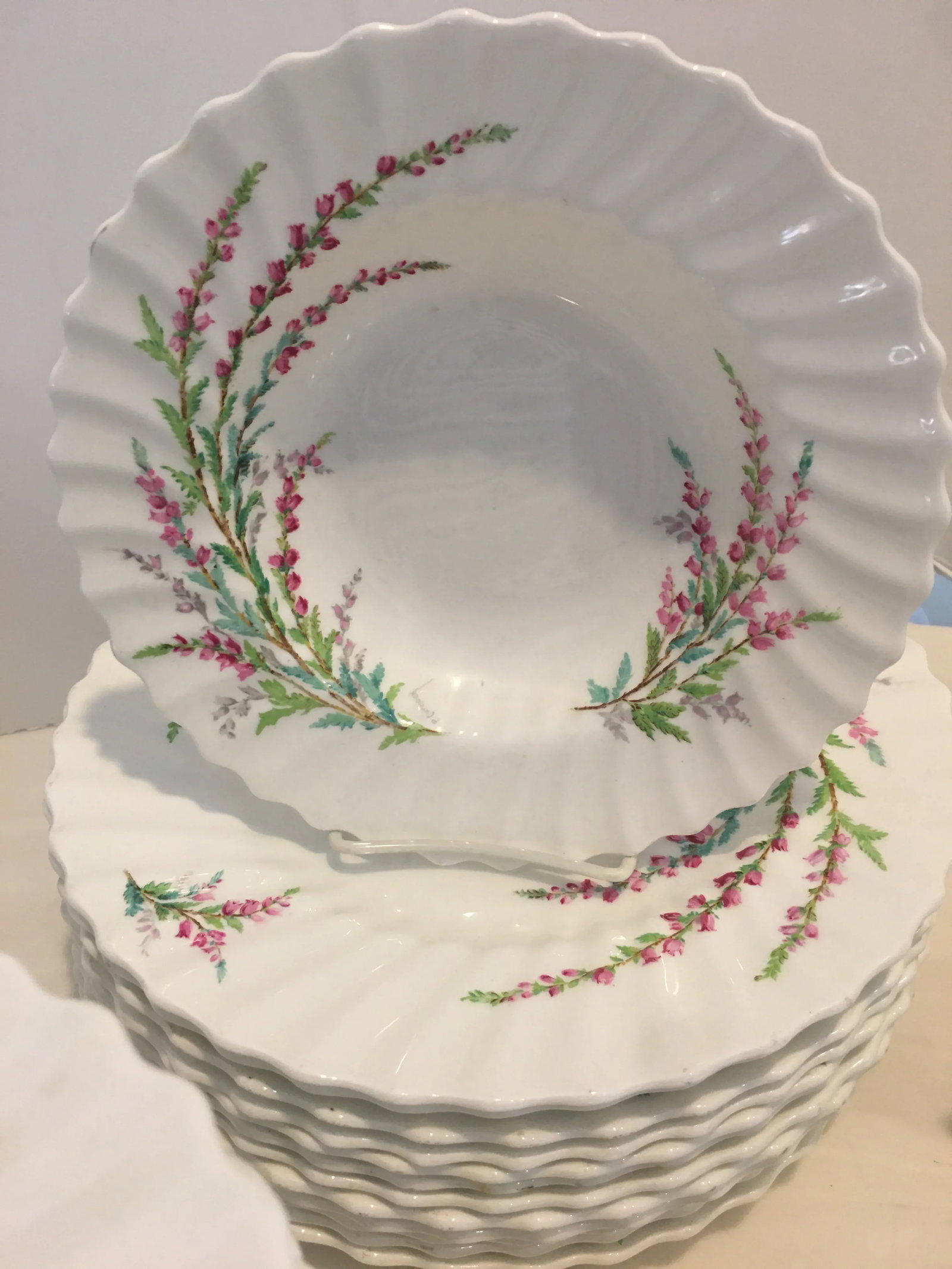 Royal Doulton Bell Heather Hand Painted 80 Piece China Set - 11