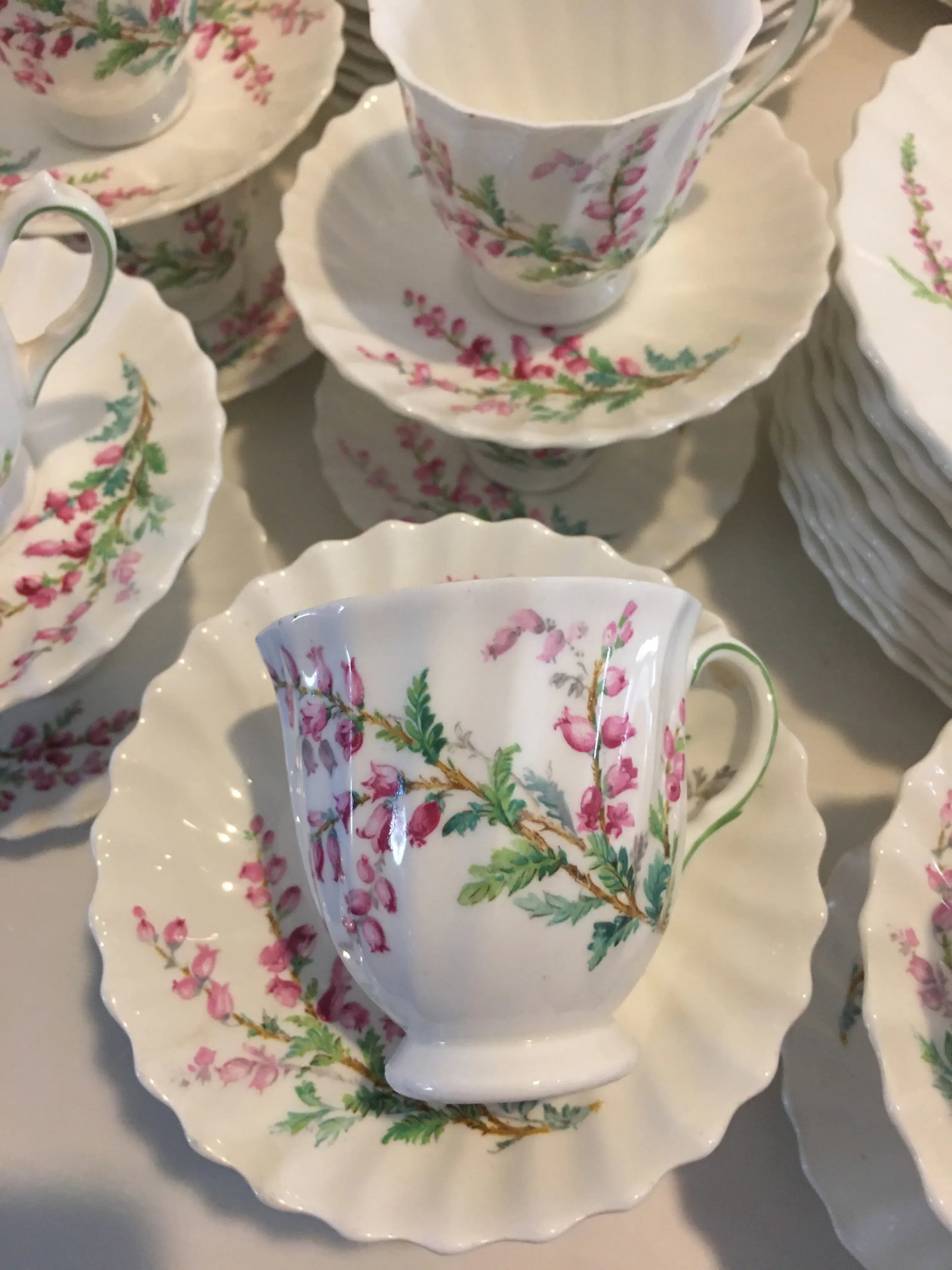 Royal Doulton Bell Heather Hand Painted 80 Piece China Set - 12