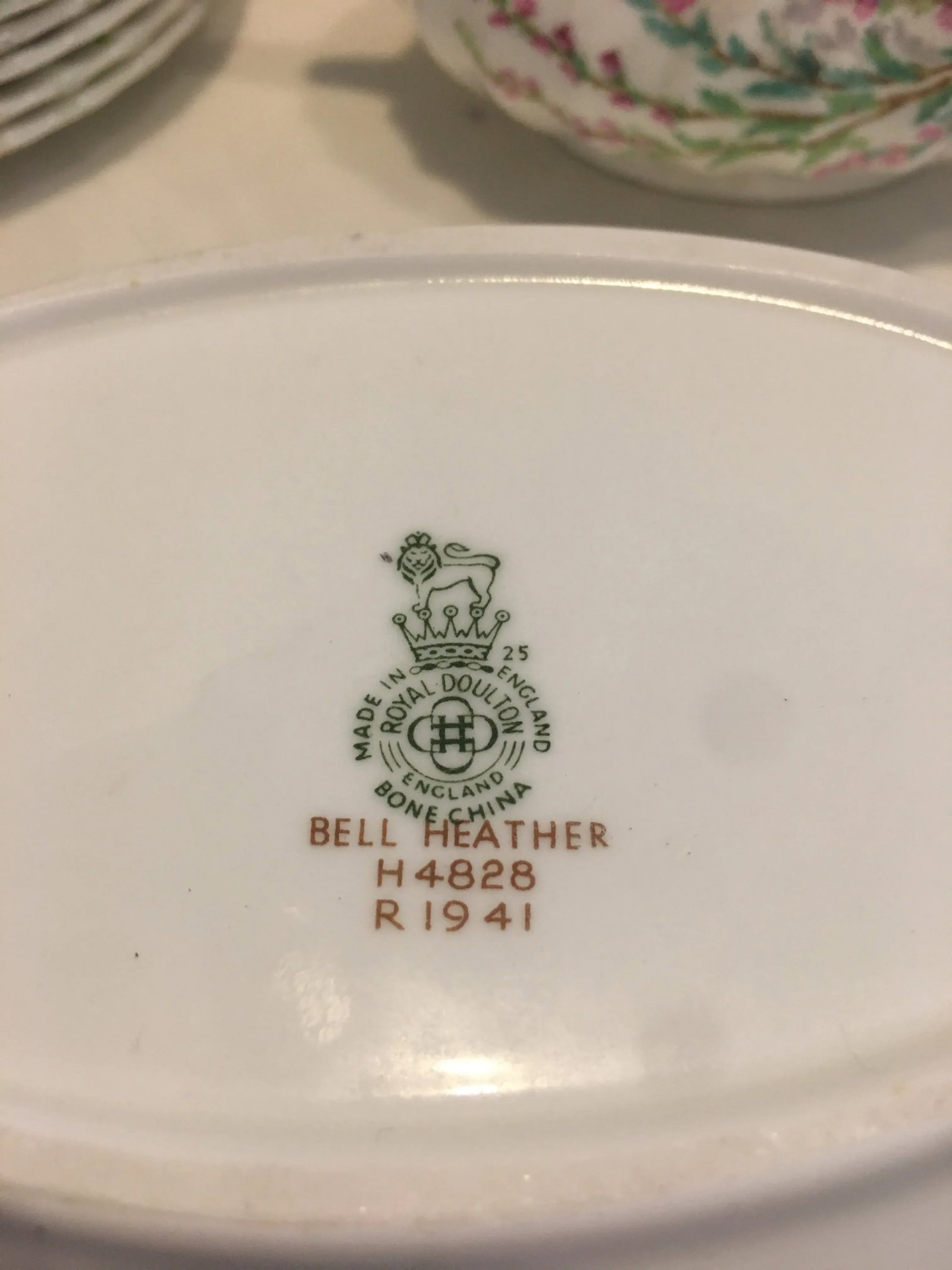 Royal Doulton Bell Heather Hand Painted 80 Piece China Set - 9