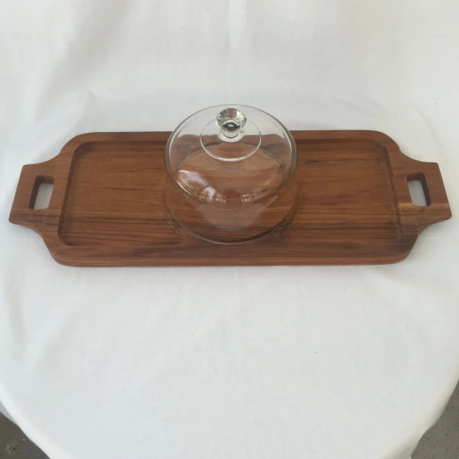 Vintage Domed Cheese Tray - 3