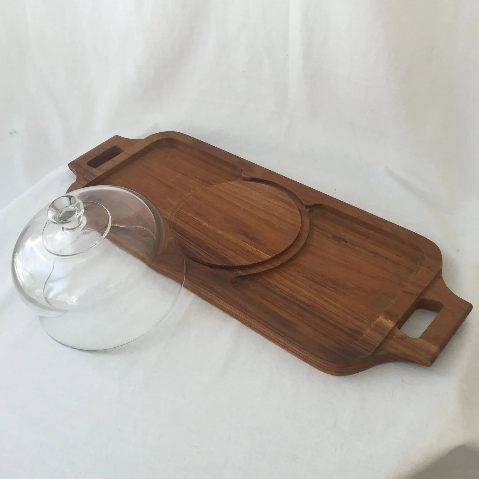Vintage Domed Cheese Tray - 4