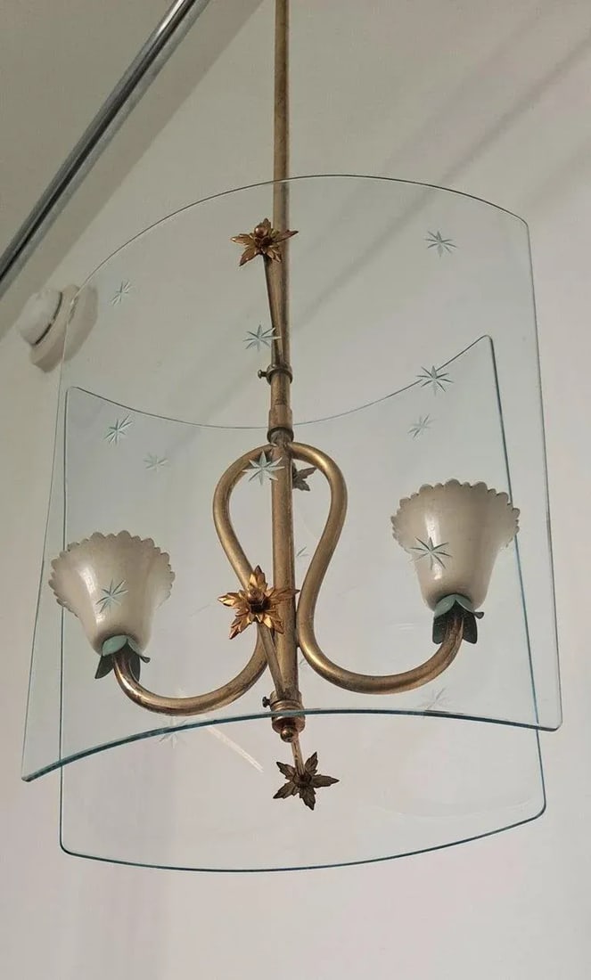 1950s Italian Pendant in the Manner of Fontana Arte - 3