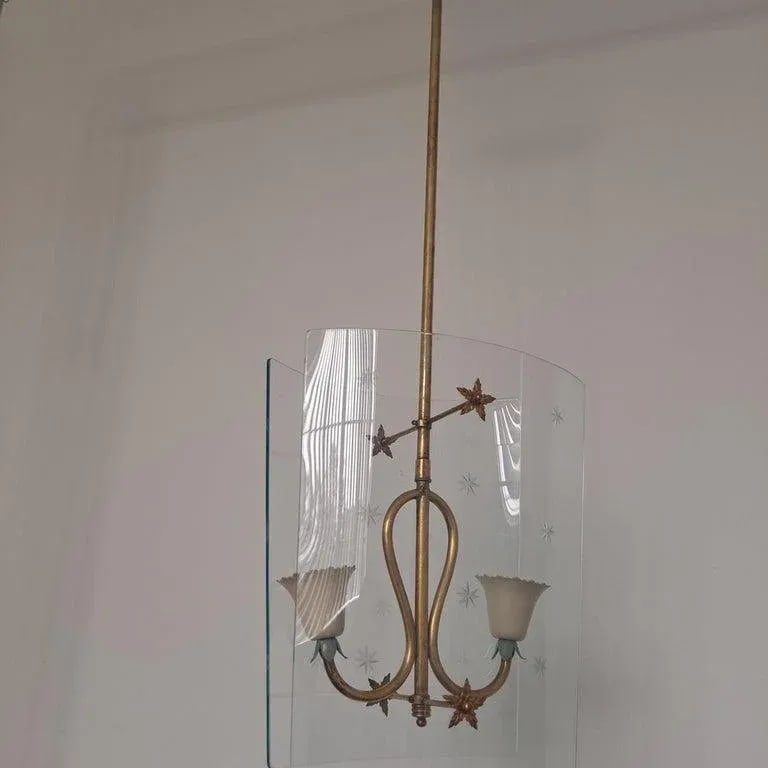 1950s Italian Pendant in the Manner of Fontana Arte - 5