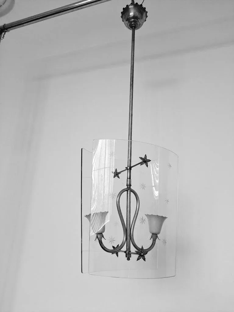 1950s Italian Pendant in the Manner of Fontana Arte - 7