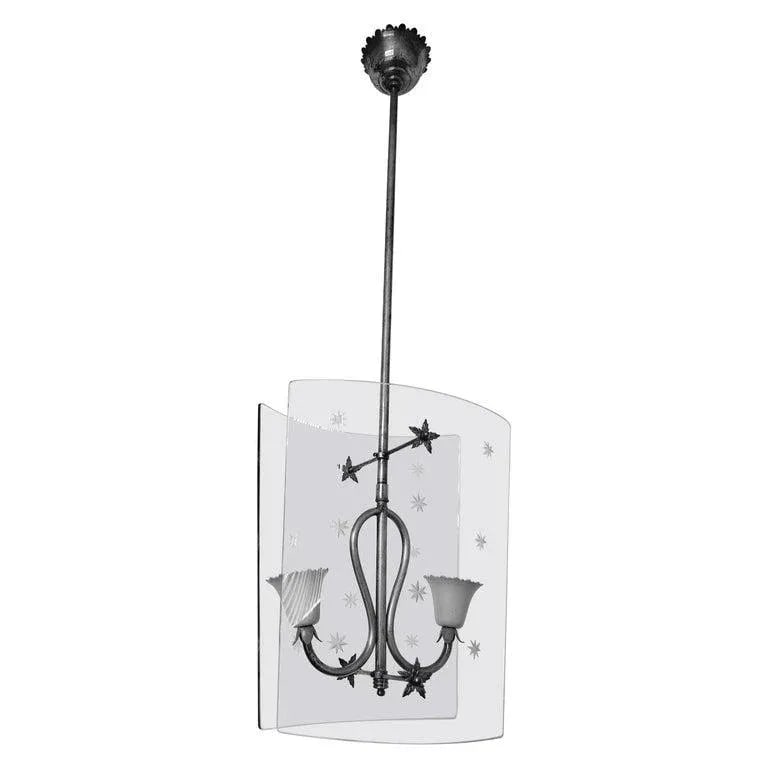 1950s Italian Pendant in the Manner of Fontana Arte - 8