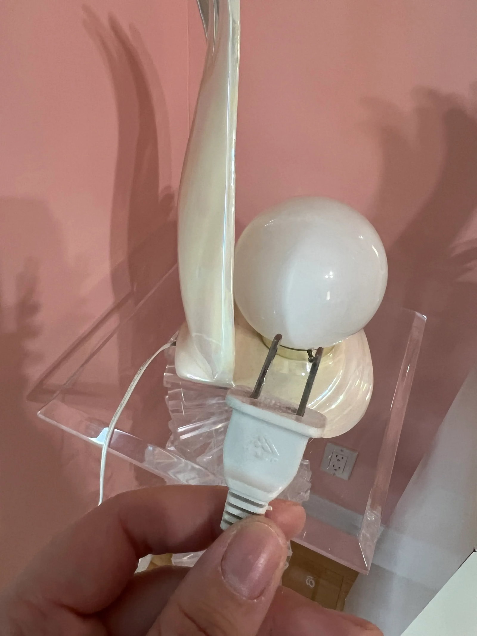 1980s Art Deco Revival Flame Ceramic Lamps - a Pair - 5