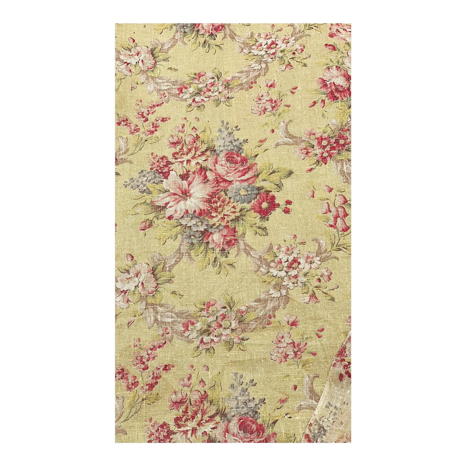 1940s Vintage Floral Linen Fabric - 16 Yards: Roll of vintage floral linen fabric beautiful coloring 51" wide and 16 yards Condition: Alterations: Original Condition Unaltered Imperfections: Some Imperfections Condition Notes: Mint condition for 
