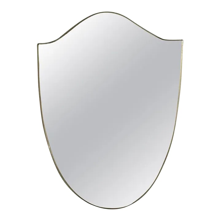 1950s Italian Wall Mirror: Mid century wall mirror frame and the mirror from the 1950 s period. Condition: Alterations: Unknown Imperfections: Some Imperfections Condition Notes: Fair Wear consistent with age and use. god vinta