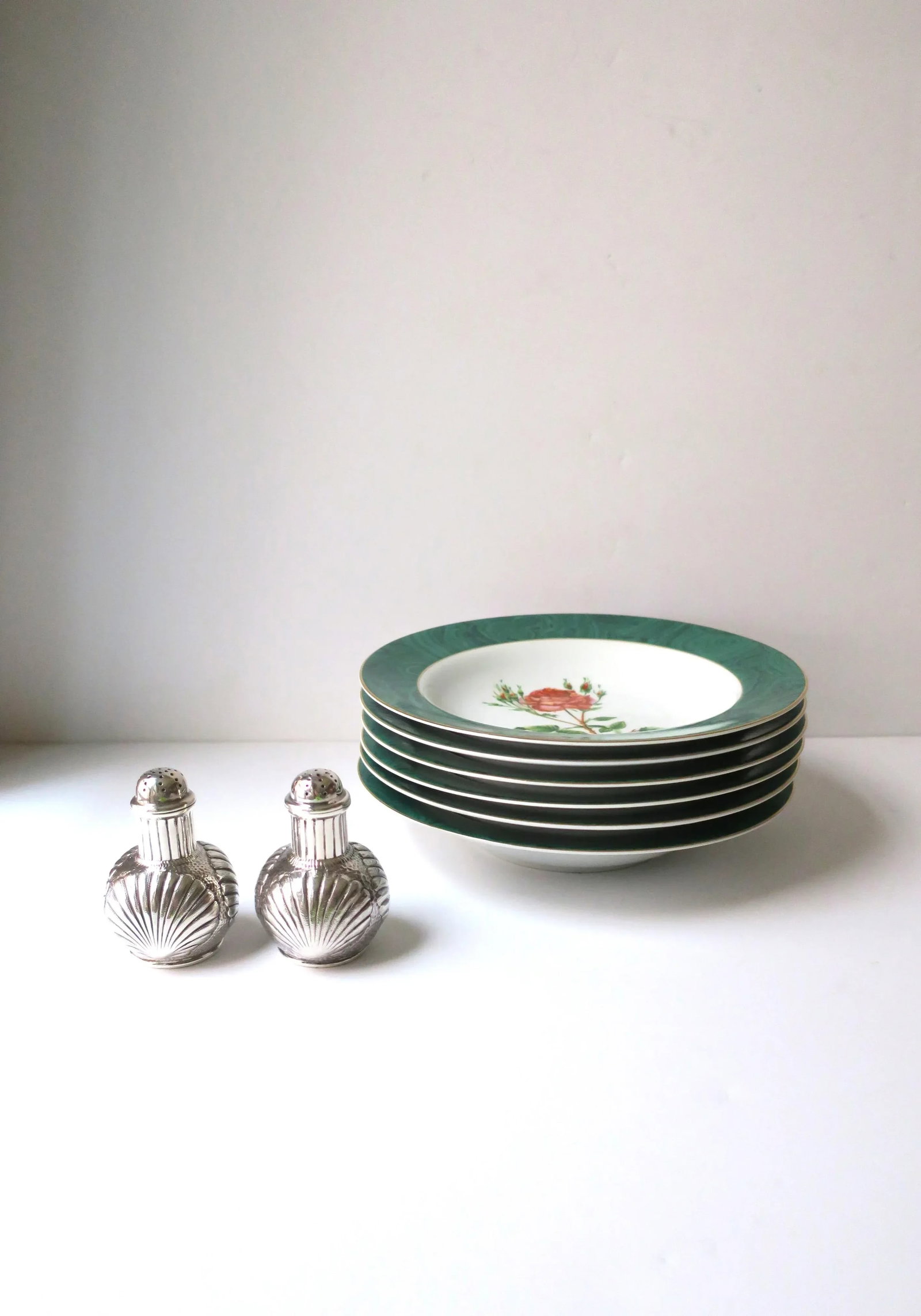 Sterling Silver Salt & Pepper Shakers Scallop Seashell Design by Caldwell - 4