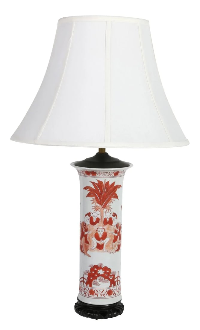 19th Century Chinese Porcelain Gu Vase Table Lamp - 3