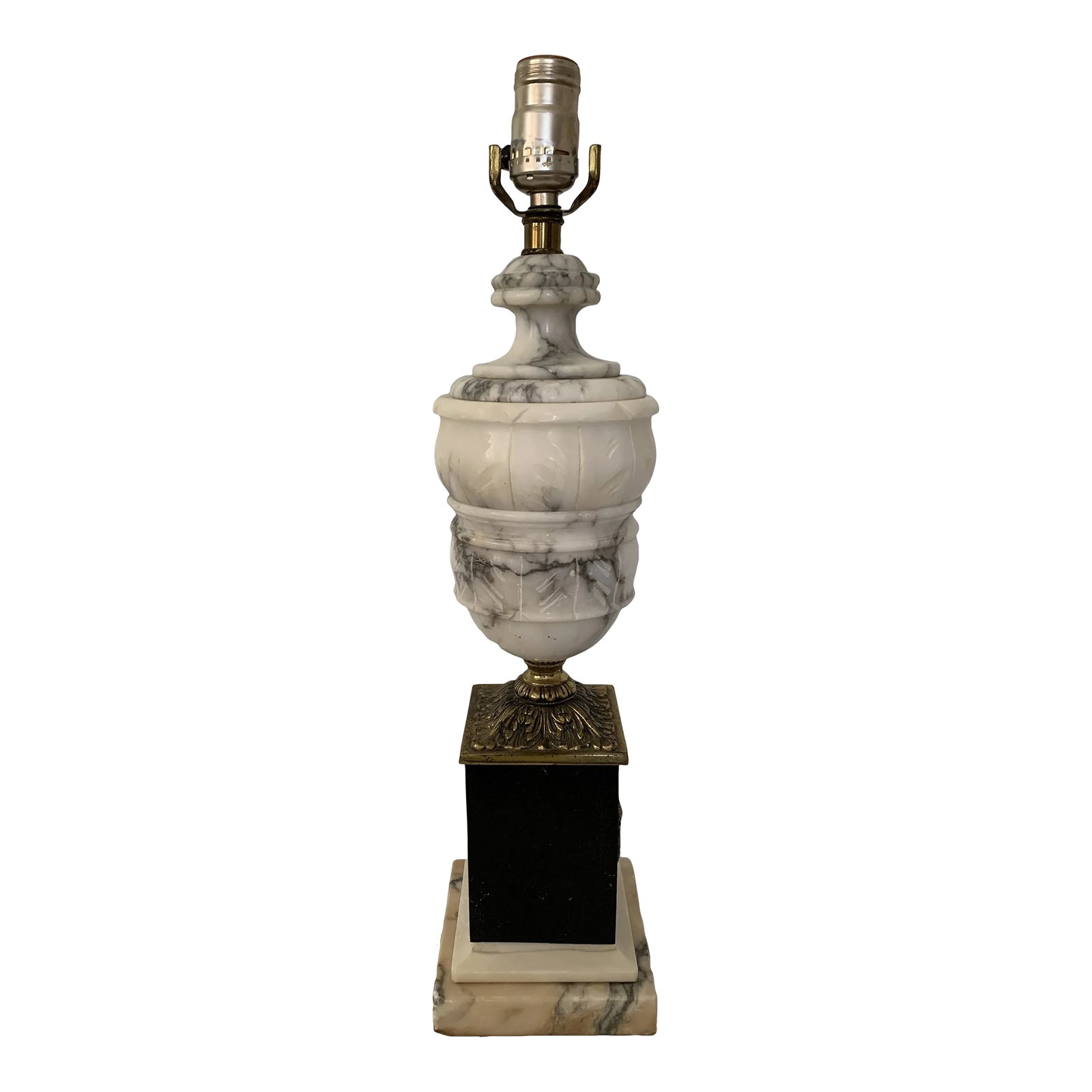 Vintage Early 20th Century Italian Alabaster and Marble Table Lamp (1 of 10)