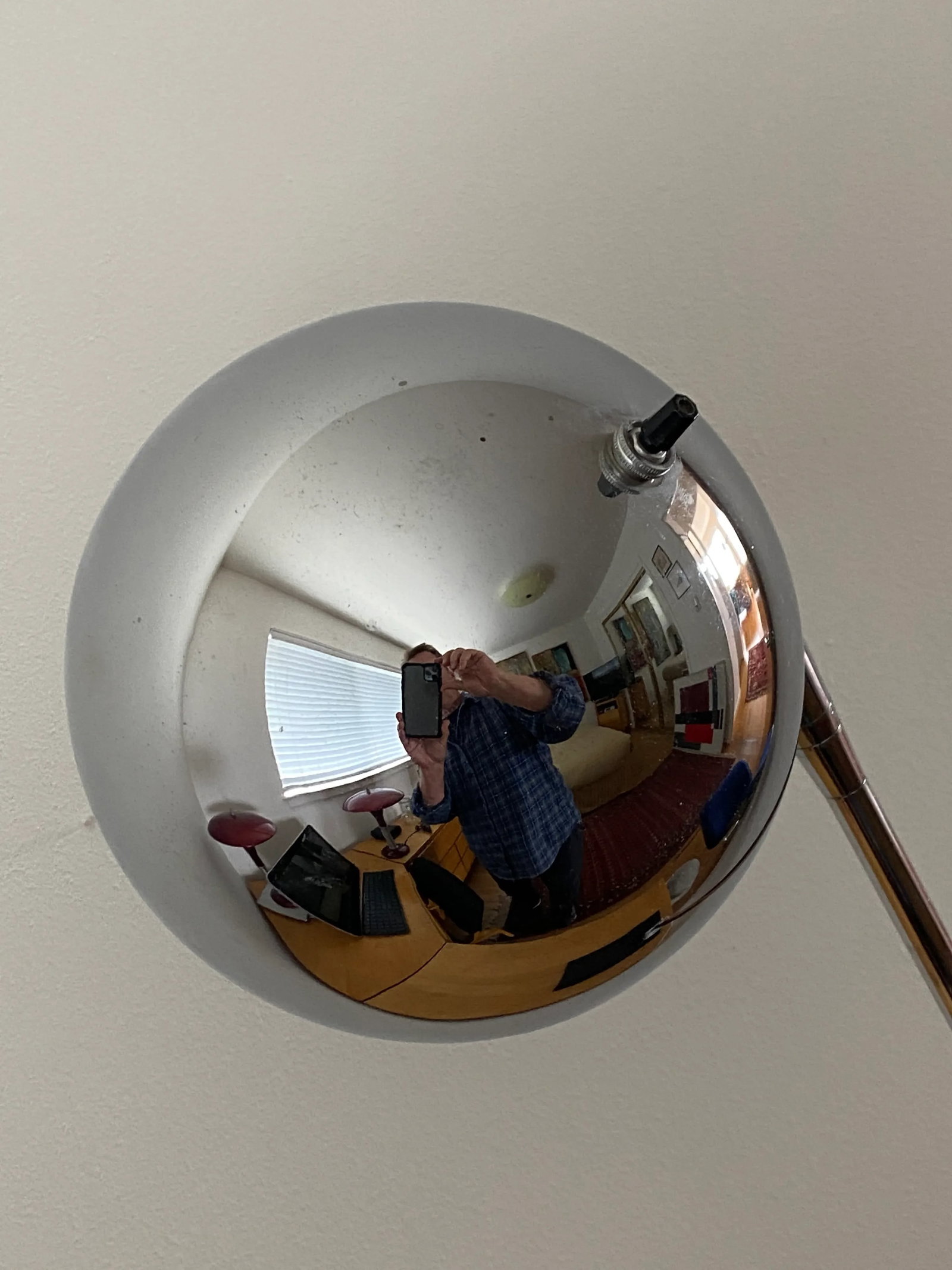 Robert Sonneman Articulating Chrome Orb Table Lamp - 10