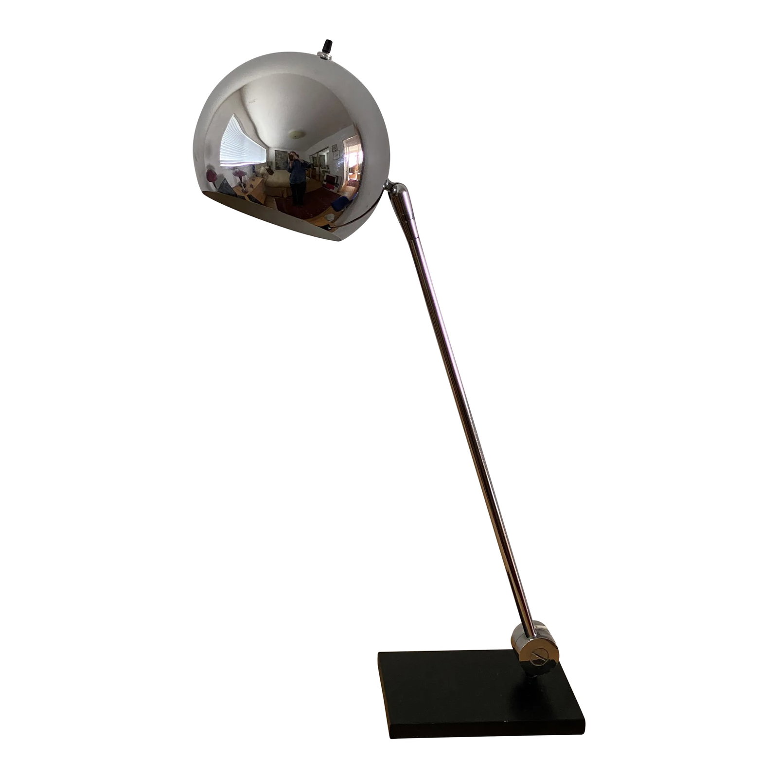 Robert Sonneman Articulating Chrome Orb Table Lamp (1 of 12)
