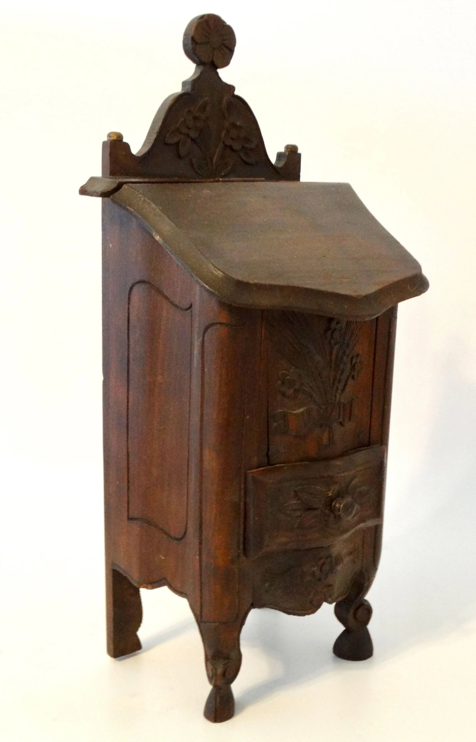 Antique Diminutive French Salt Box Table Cabinet Boite a Sel - 2