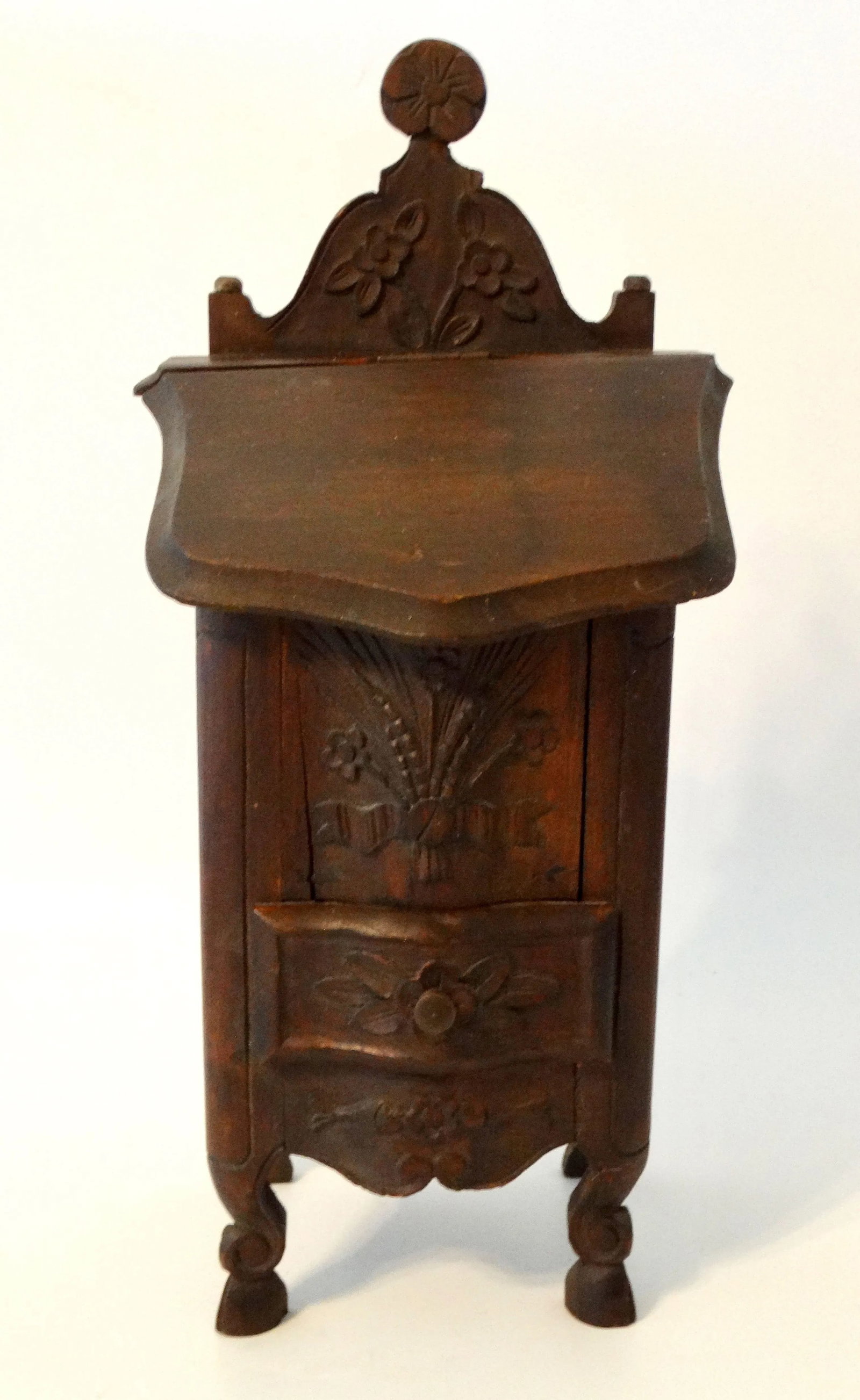 Antique Diminutive French Salt Box Table Cabinet Boite a Sel - 3