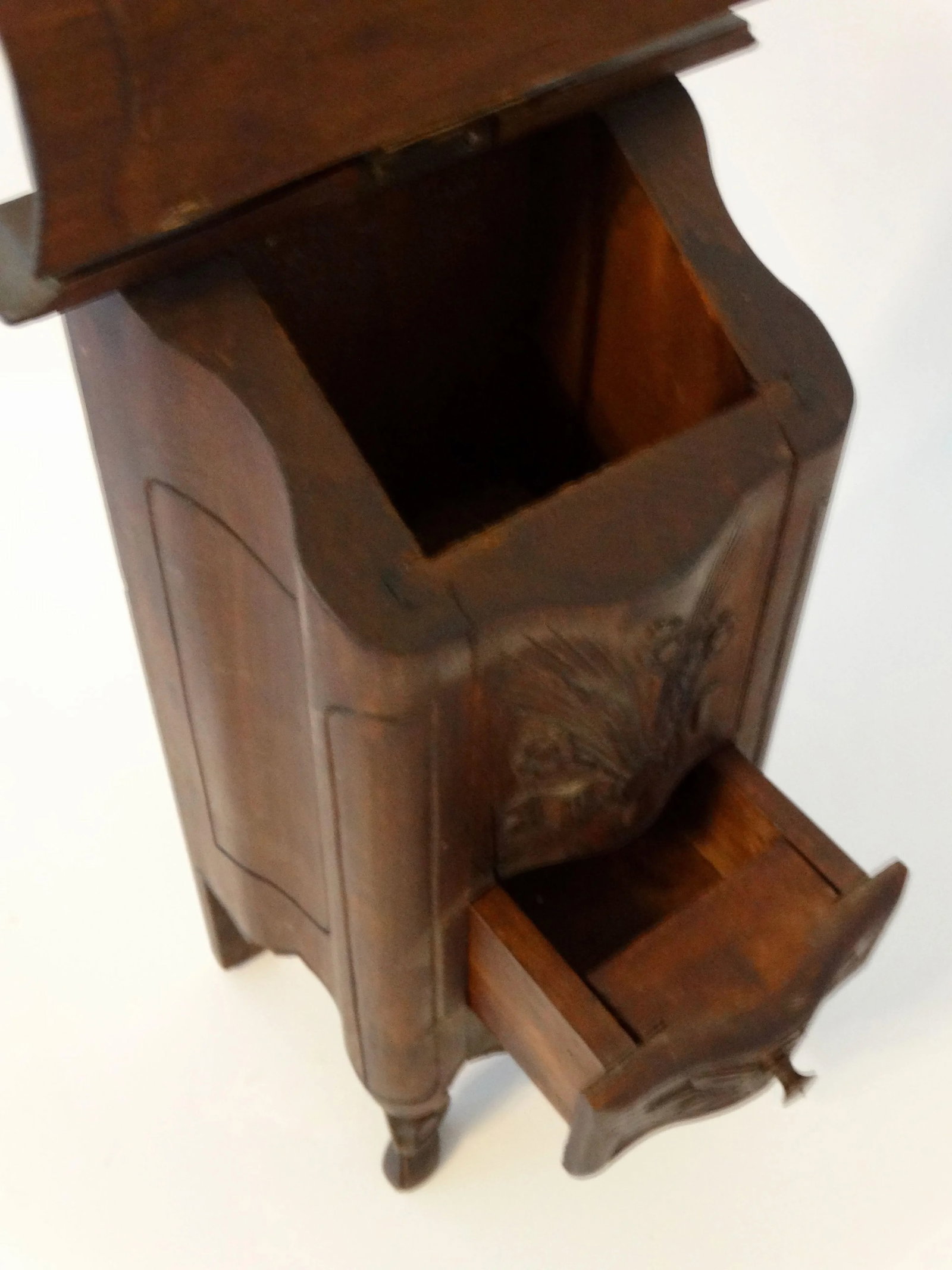Antique Diminutive French Salt Box Table Cabinet Boite a Sel - 6