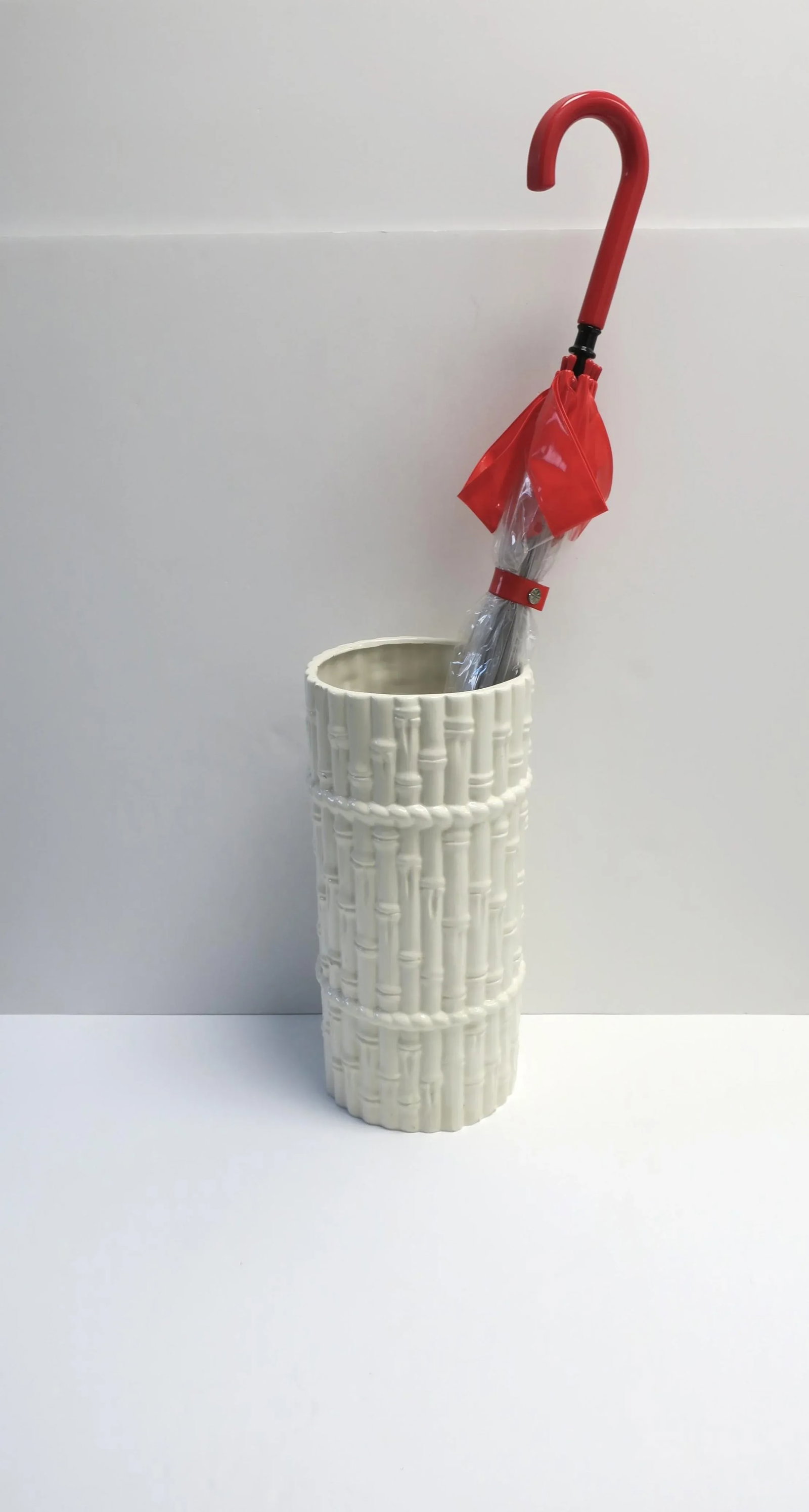 Umbrella Holder Stand With Bamboo Design, Circa 1980s - 3