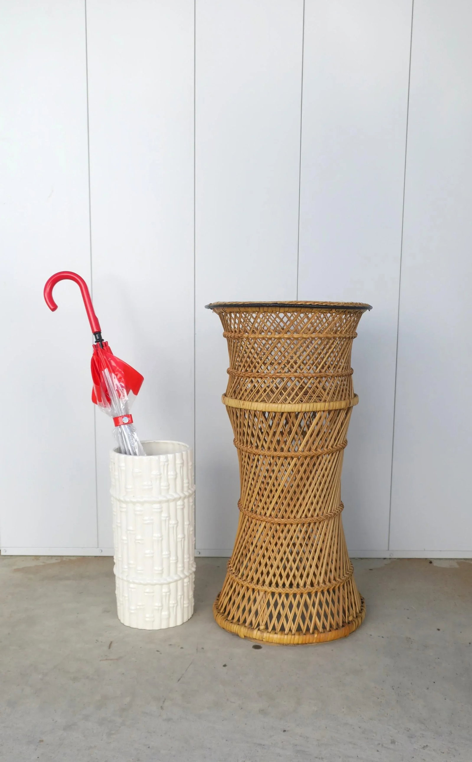 Umbrella Holder Stand With Bamboo Design, Circa 1980s - 8