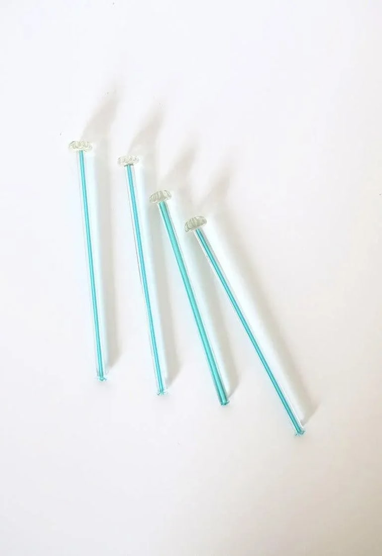 Italian Murano Art Glass Cocktail Stirrers - Set of 4 - 2
