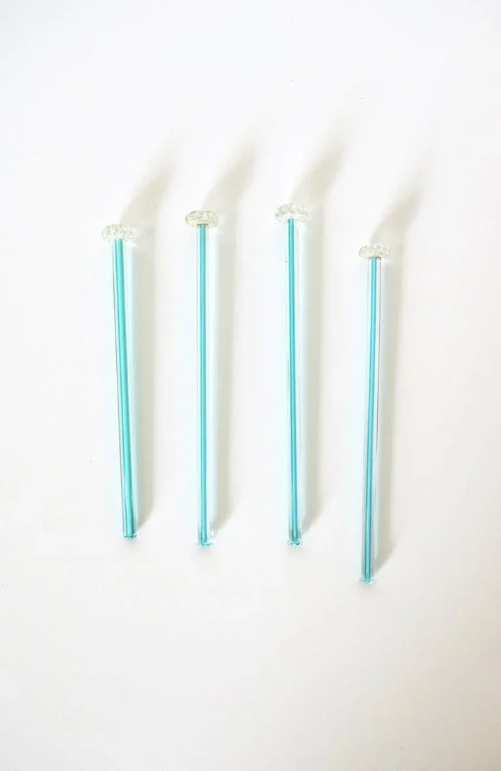 Italian Murano Art Glass Cocktail Stirrers - Set of 4 - 3