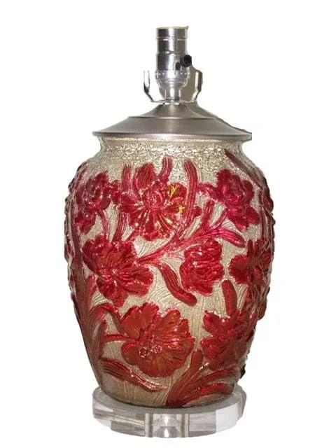 Floral Art Glass Lamp - 11