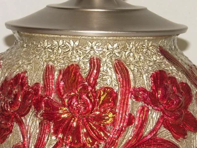 Floral Art Glass Lamp - 6