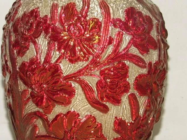 Floral Art Glass Lamp - 8