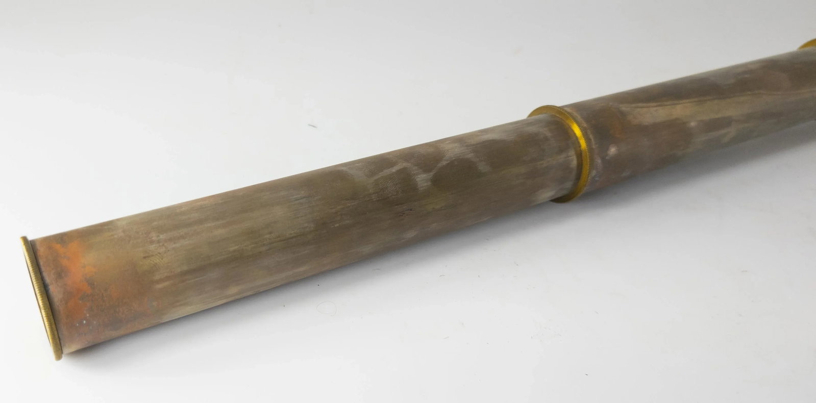 19th Century Brass and Leather Extending Nautical Maritime Telescope Spyglass - 10