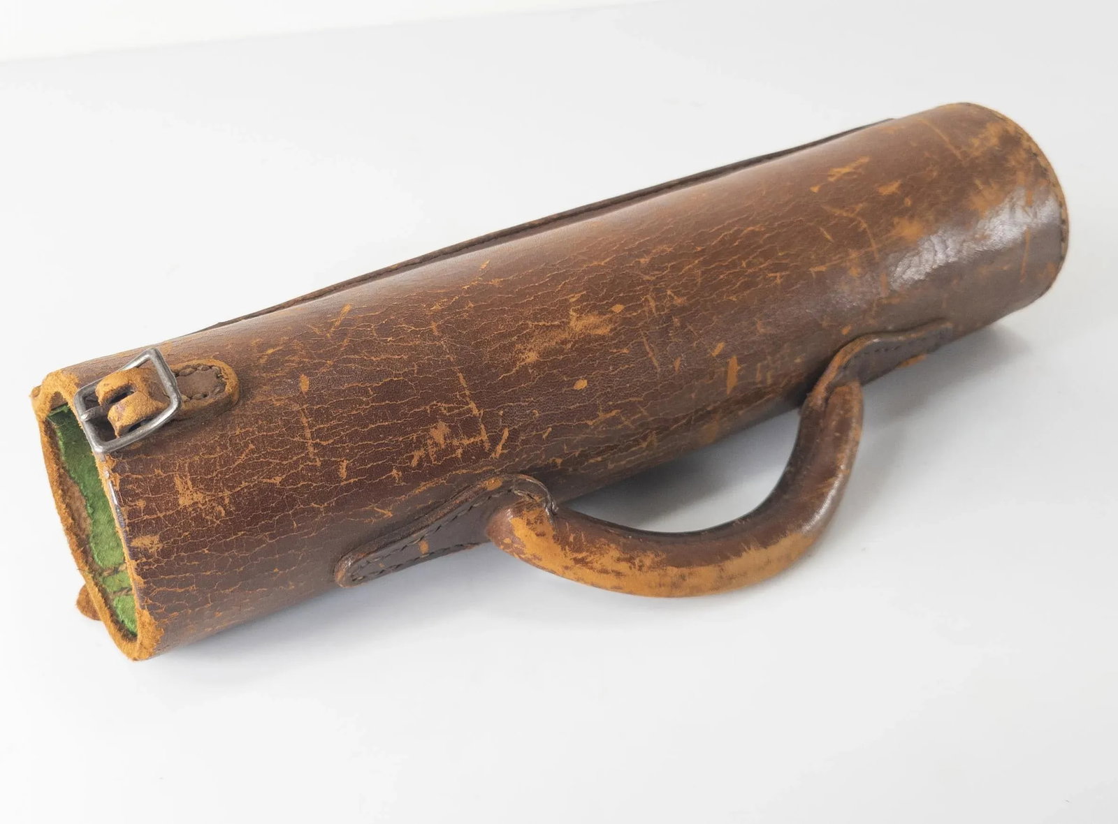 19th Century Brass and Leather Extending Nautical Maritime Telescope Spyglass - 2