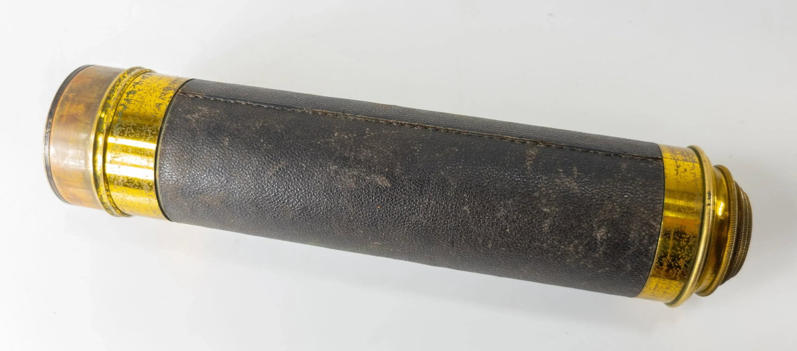 19th Century Brass and Leather Extending Nautical Maritime Telescope Spyglass - 4