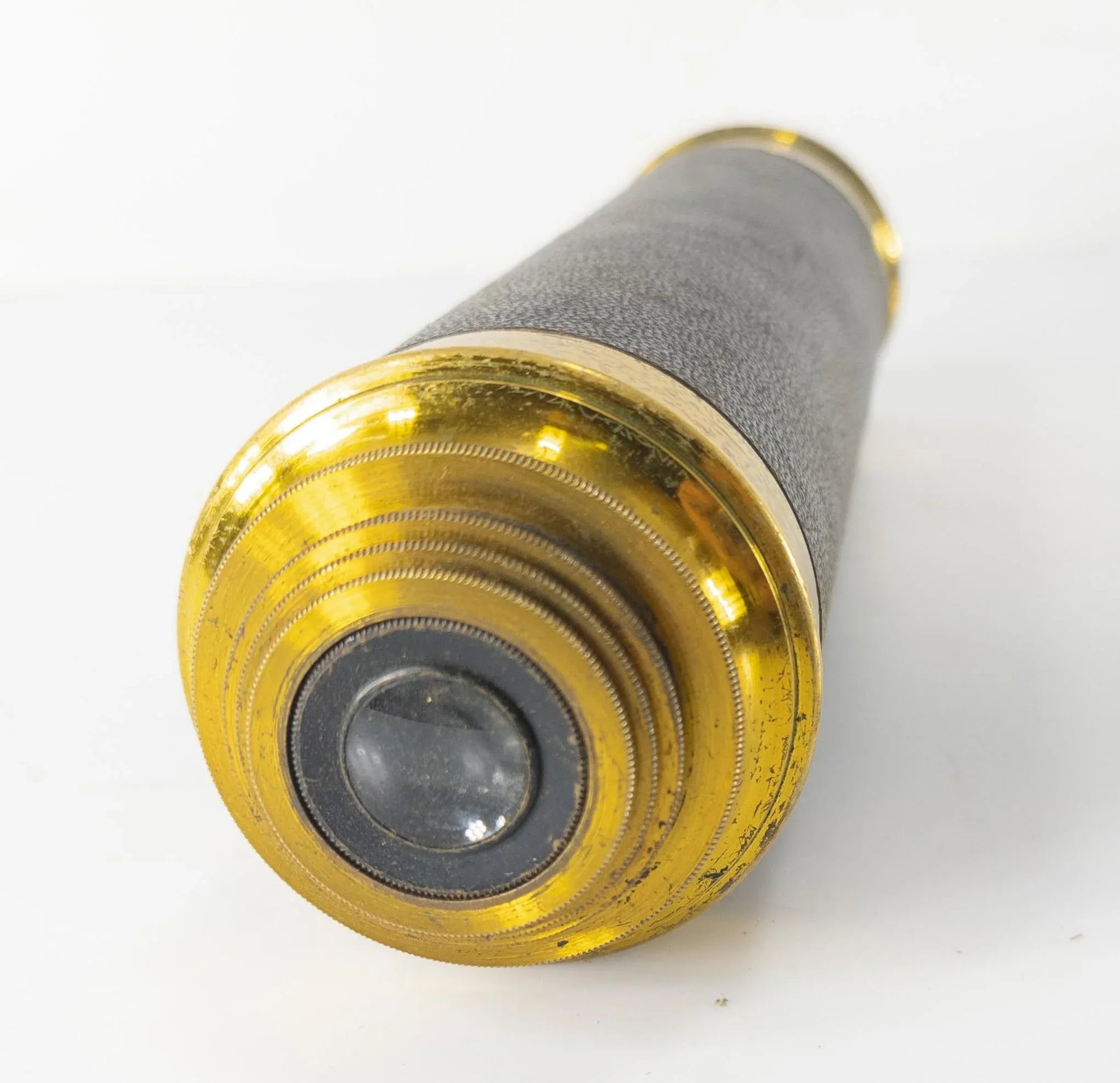 19th Century Brass and Leather Extending Nautical Maritime Telescope Spyglass - 5