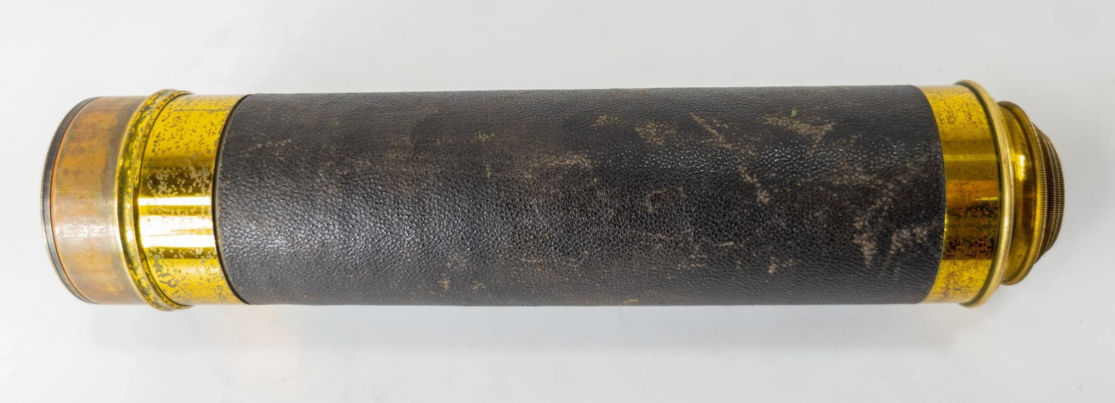 19th Century Brass and Leather Extending Nautical Maritime Telescope Spyglass - 9