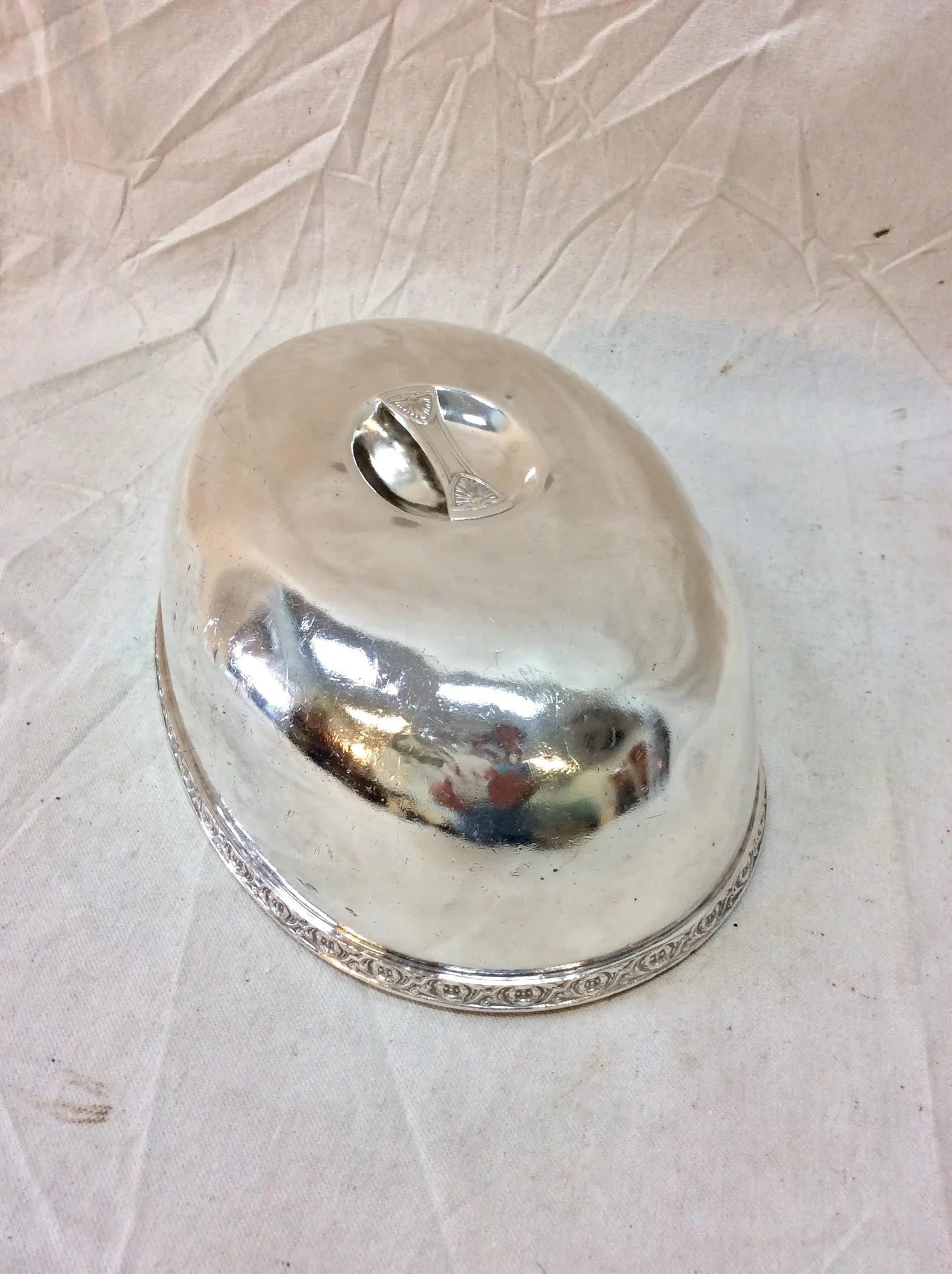 Early 20th Century Hotel Silver Silverplate Brown Palace Hotel Food Cover Dome - 10