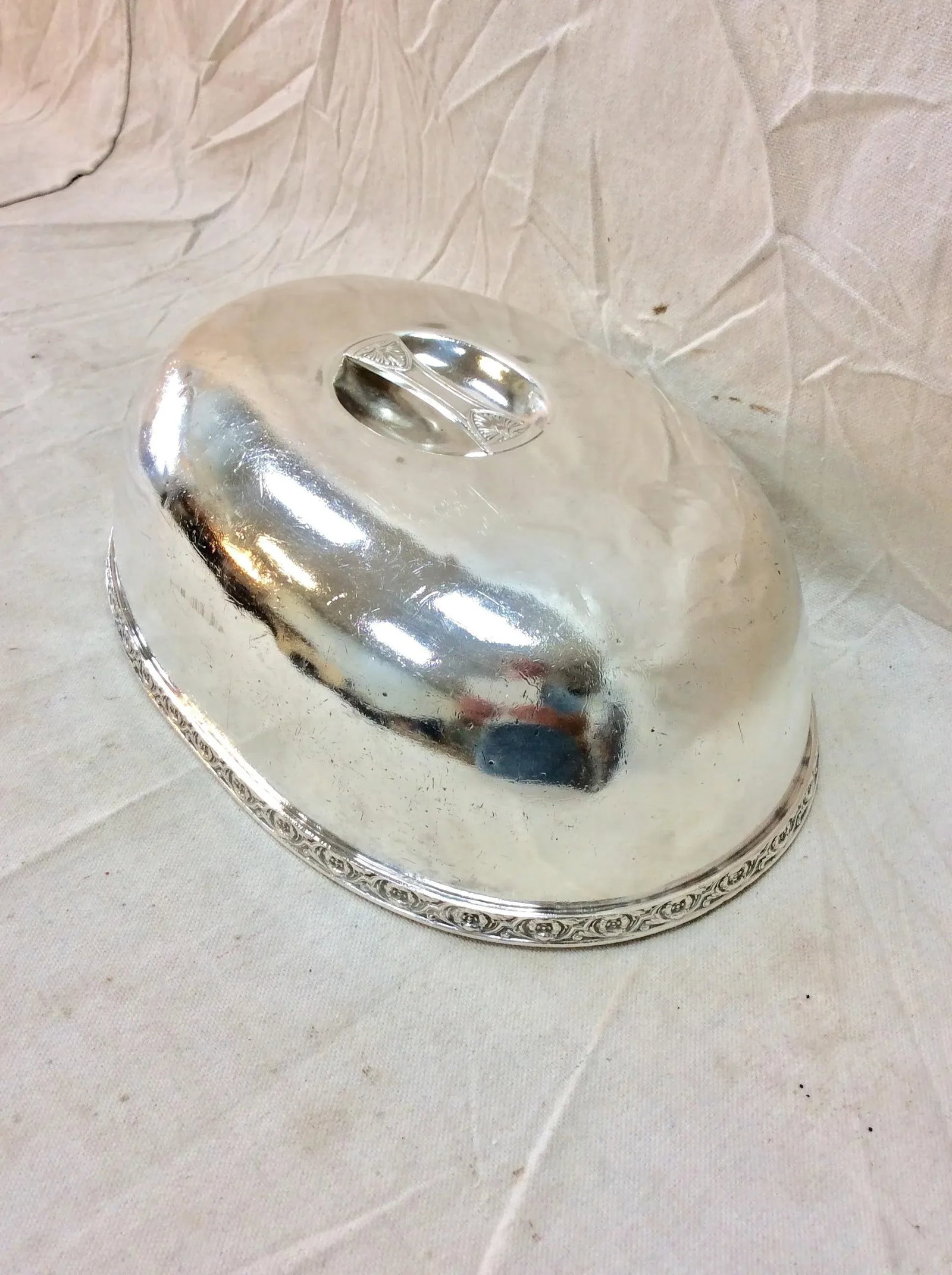 Early 20th Century Hotel Silver Silverplate Brown Palace Hotel Food Cover Dome - 3