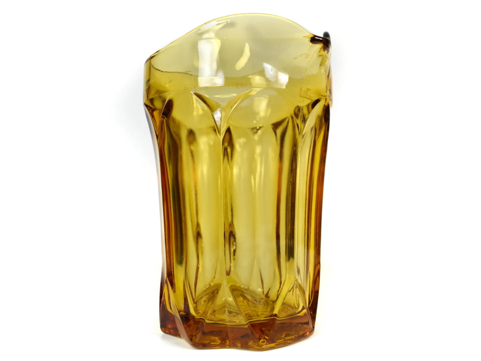 Vintage Amber Serving Drink Iced Tea Whitehall Pattern Glasses and Pitcher - 7 Pieces - 5