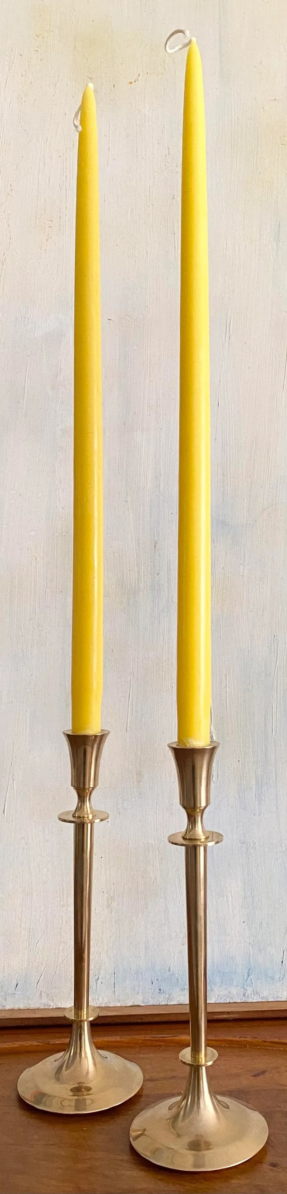 Elegant Tall Dirilyte Brass Candle Holders, a Pair - 9