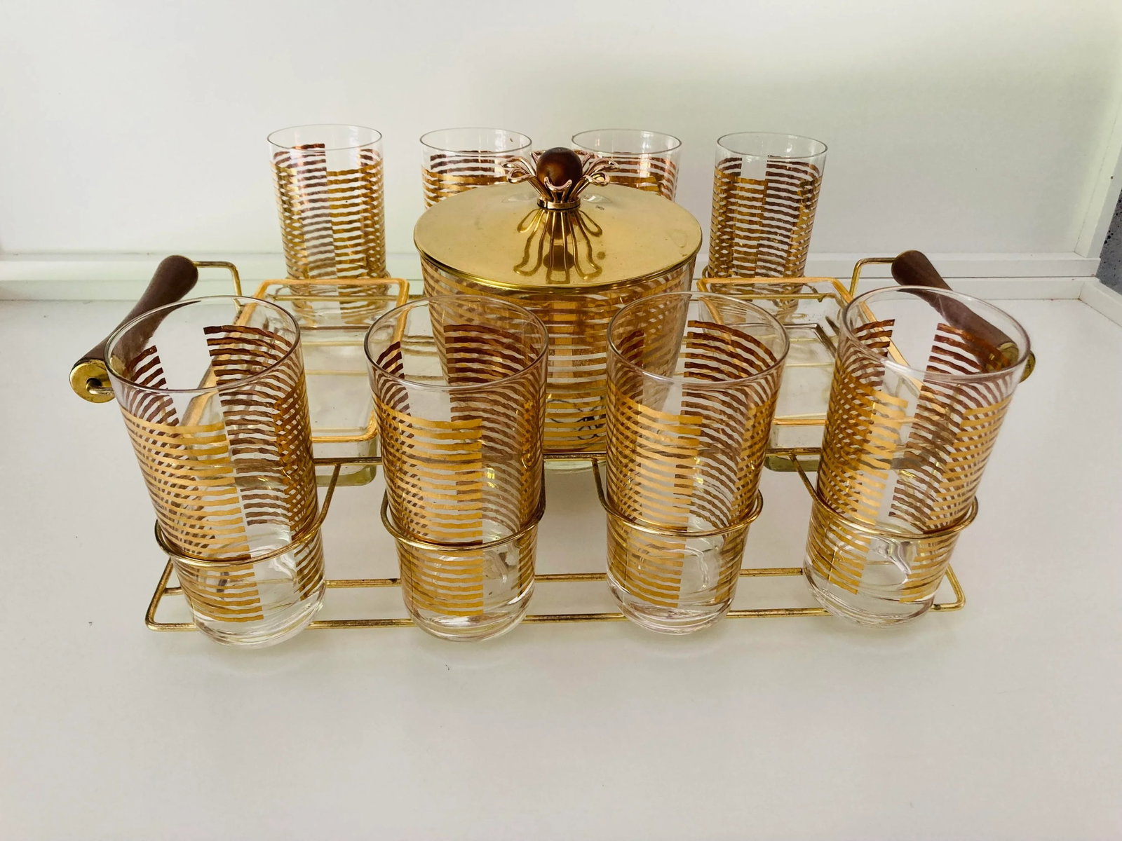 Midcentury Colony Glass Company Bar Glasses Set - 10