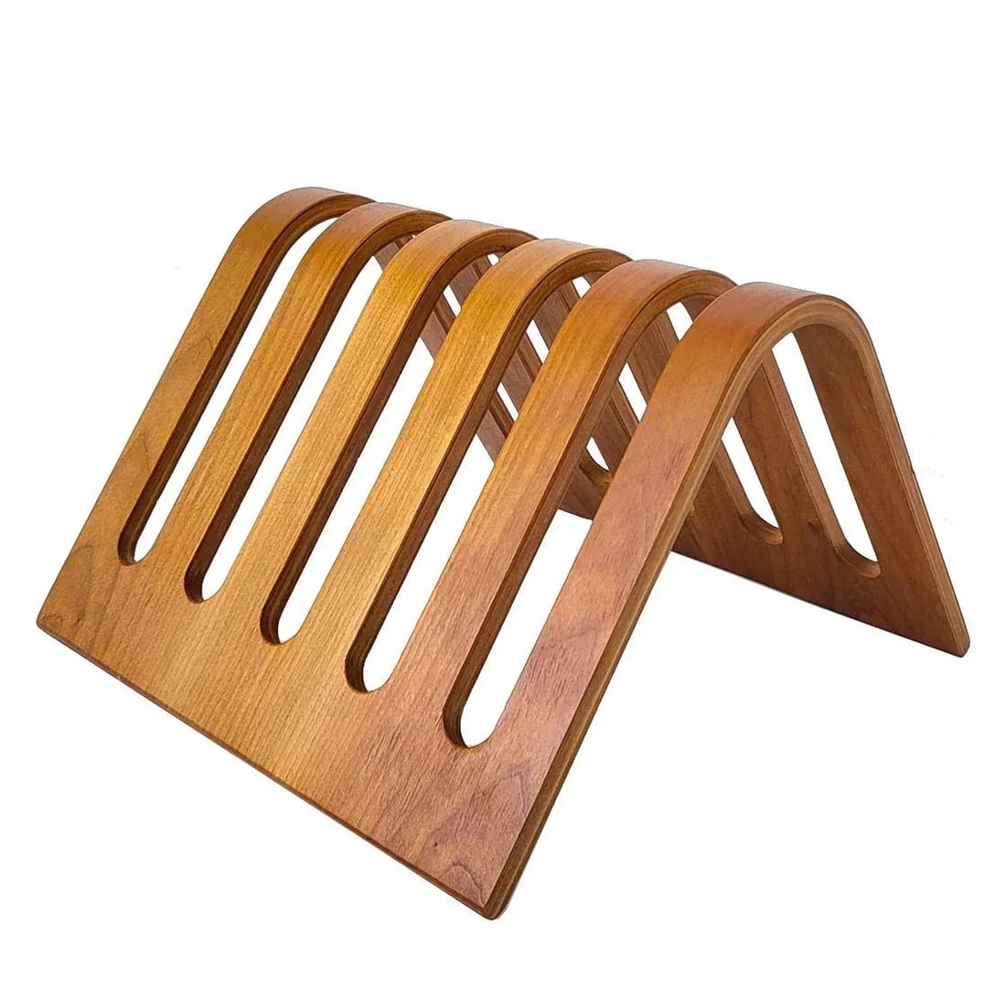 Postmodern Bernhard Pederson & Son Bentwood Desktop File or Magazine Rack - 11