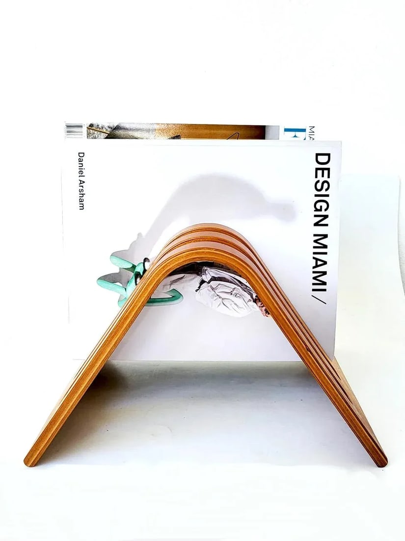 Postmodern Bernhard Pederson & Son Bentwood Desktop File or Magazine Rack - 8