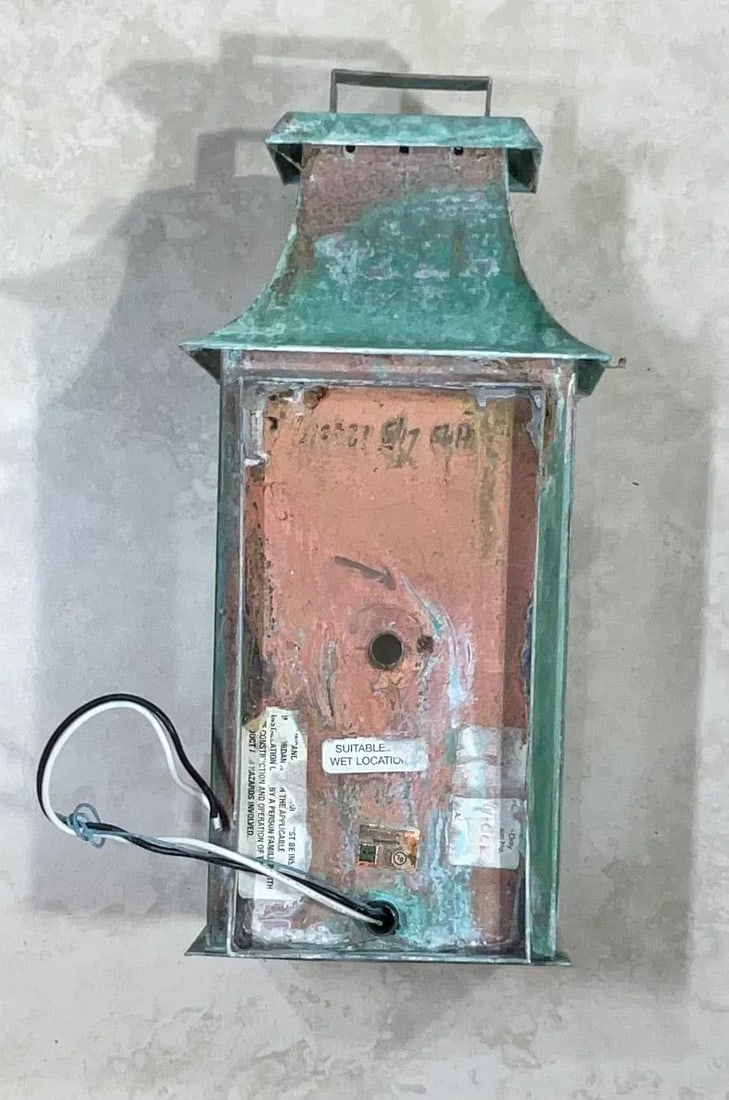 Single Wall Hanging Copper Lantern - 3