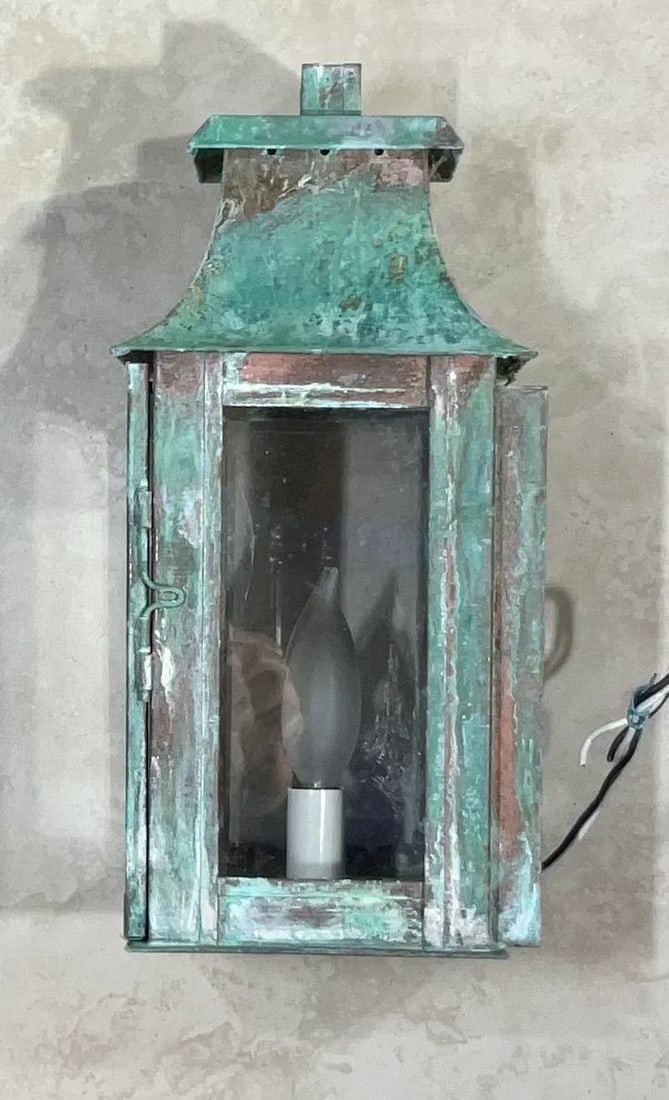 Single Wall Hanging Copper Lantern - 4