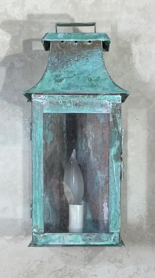Single Wall Hanging Copper Lantern - 6