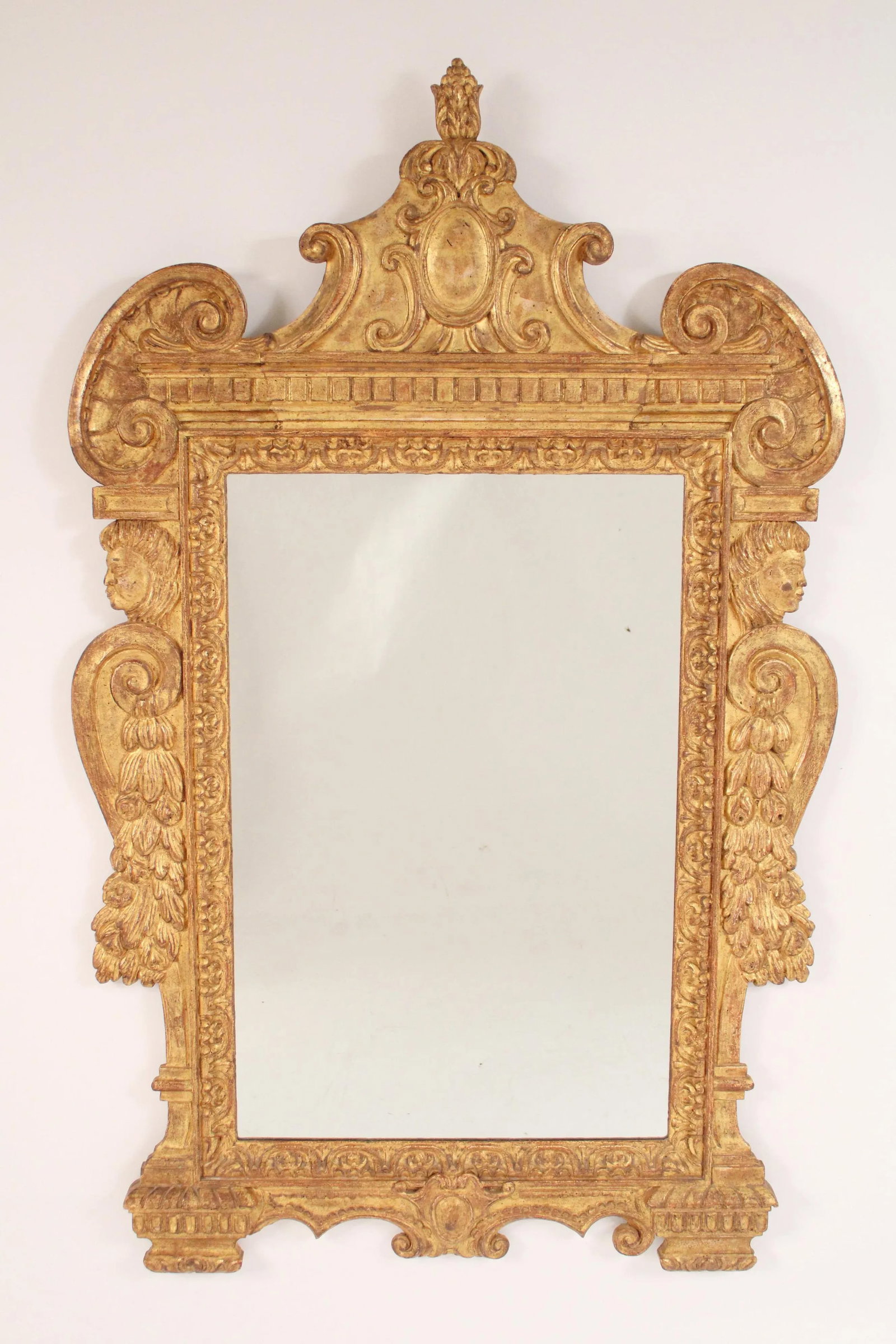 Baroque Style Gilt Wood Mirror - 12