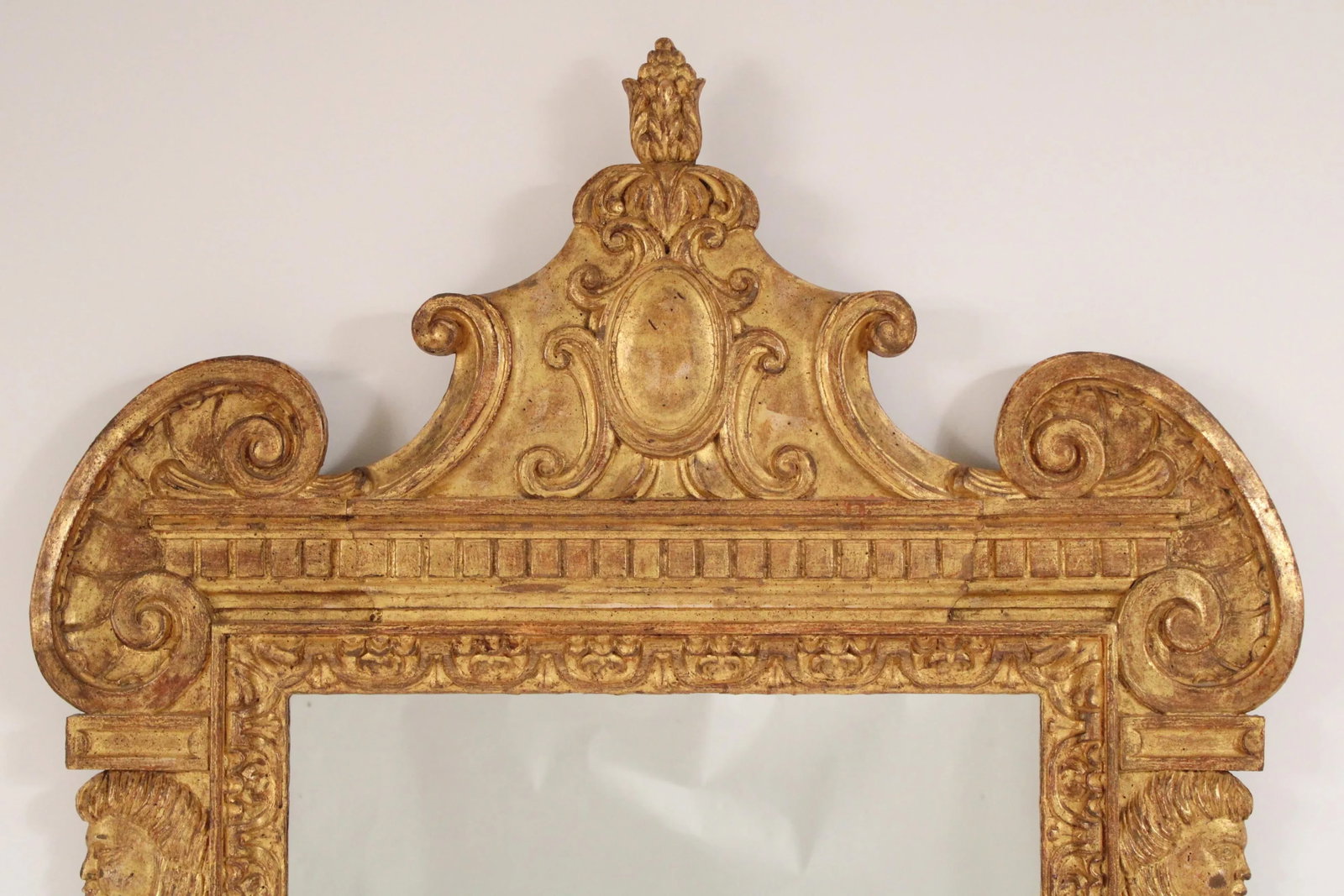 Baroque Style Gilt Wood Mirror - 4