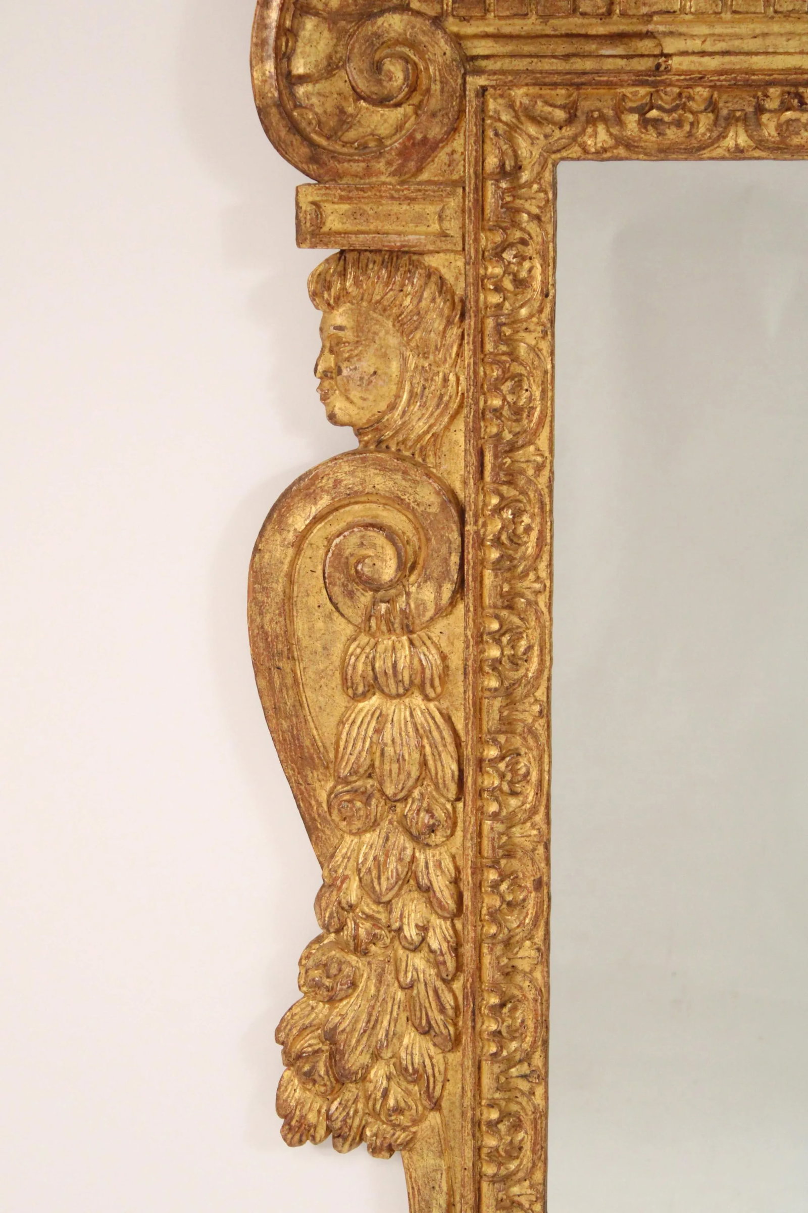 Baroque Style Gilt Wood Mirror - 5