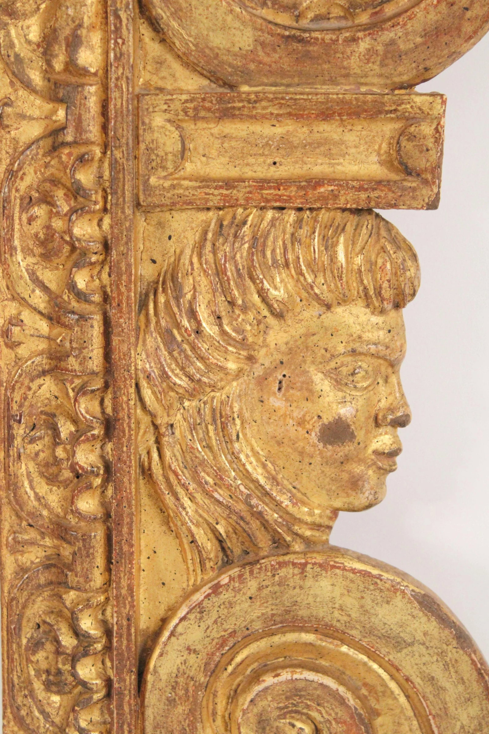 Baroque Style Gilt Wood Mirror - 7