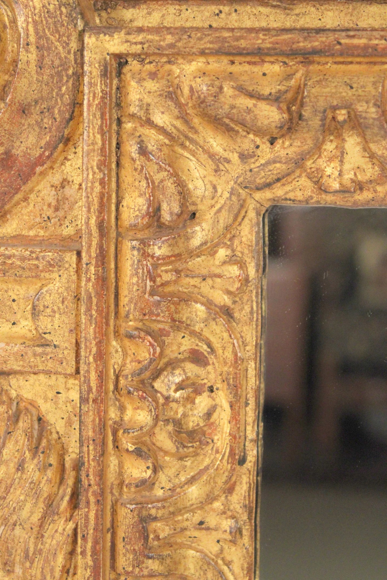 Baroque Style Gilt Wood Mirror - 8