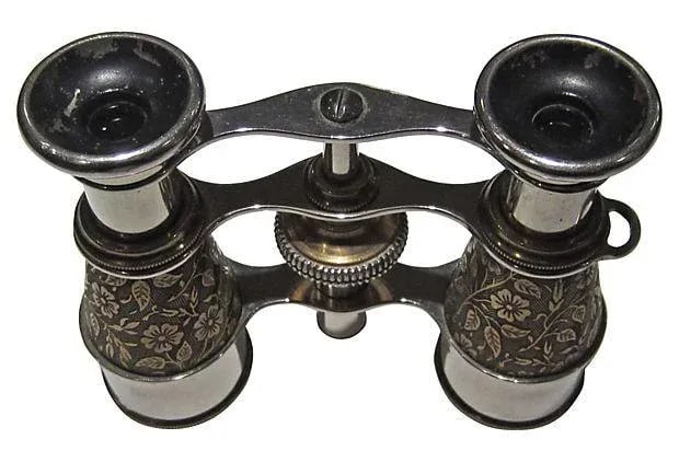 Hand Tooled Silver & Gold Opera Glasses - 4