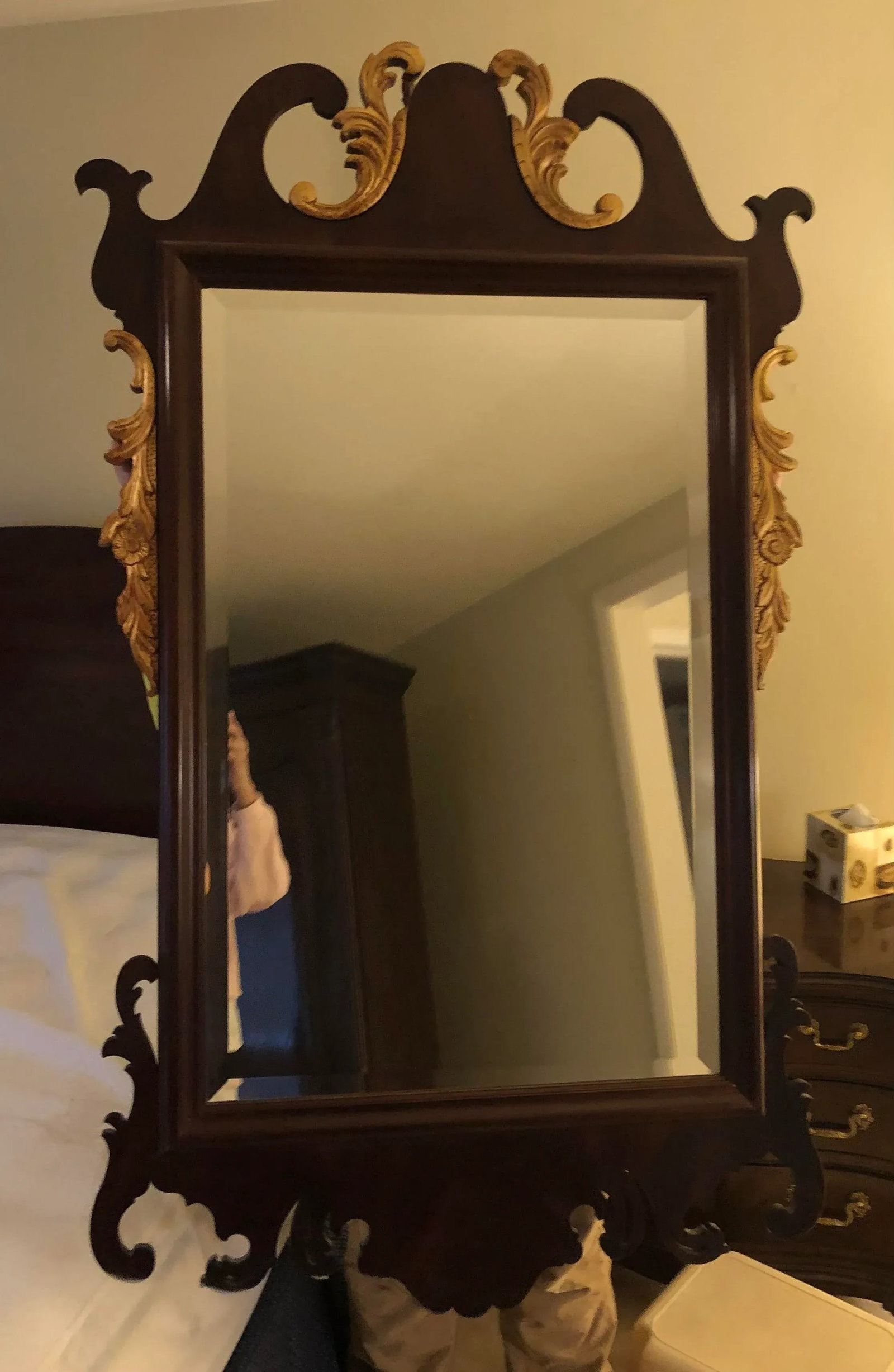 Henredon Mahogany Gold Gilt Mirror - 11